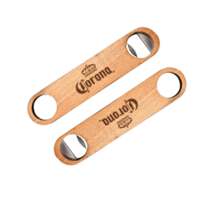 Abridor de garrafa de madeira