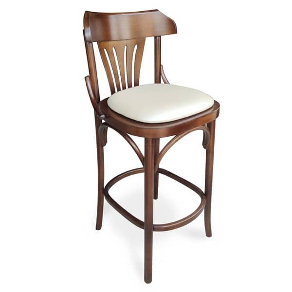 Banqueta Berlim Estofada Madeira Maciça Design Retrô