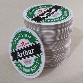 Bolacha de chopp papelão personalizada