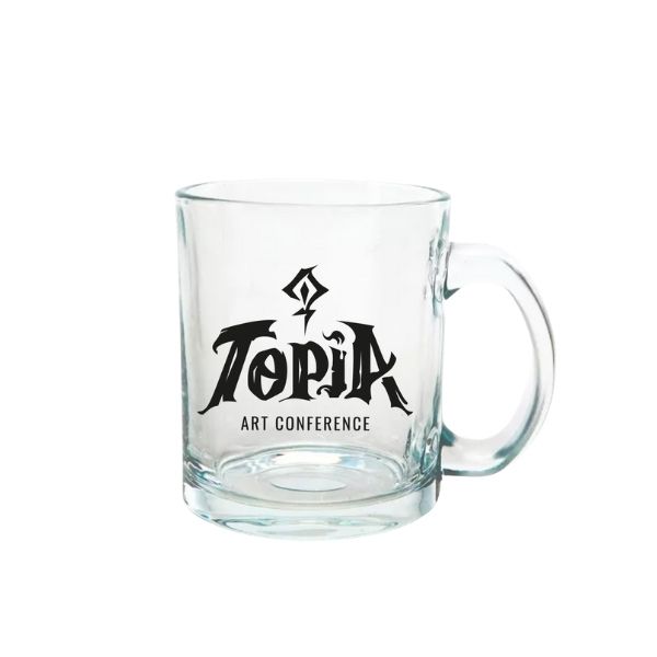 Caneca de vidro personalizada