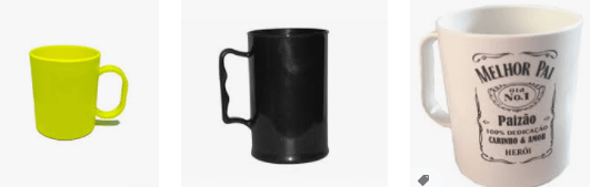 Caneca plástica para personalizar