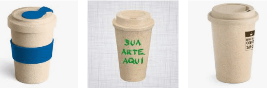 Copo fibra de bambu personalizado