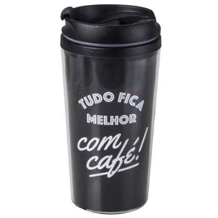 Copo térmico com tampa personalizado