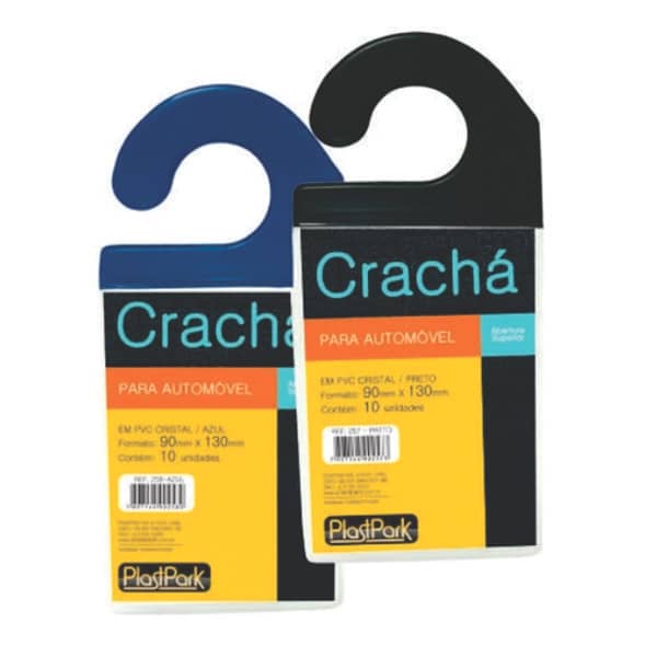 Crachá para Automóvel Transparente 90x130mm Preto