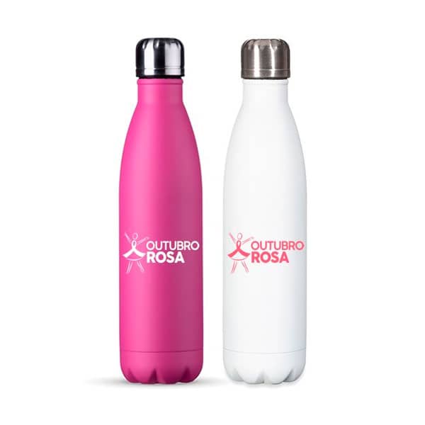 Garrafa Inox 750ml Outubro Rosa