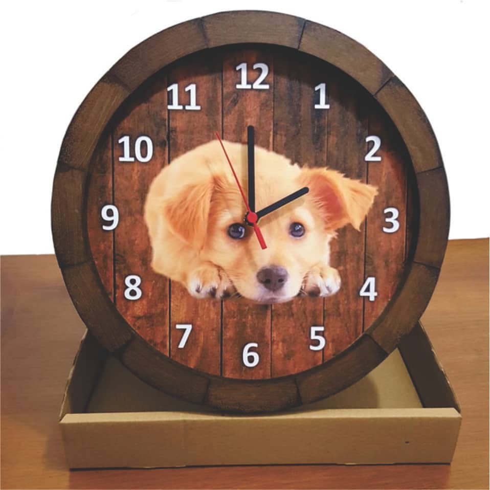 Relógio De Parede Personalizado Fotos Pets Animais Temas