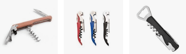 Saca Rolhas Personalizado com Abridor e Canivete