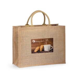 Sacola de Juta Rústica Personalizada