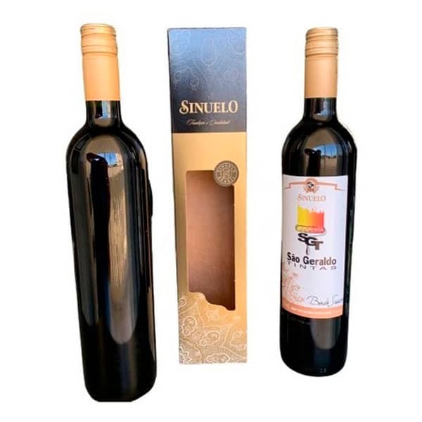24 Unid Vinho Tinto Sinuelo Bordô Suave 750ml Personalizado