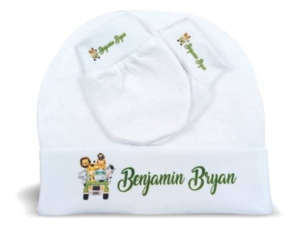 Touca para Recém Nascido Bordada