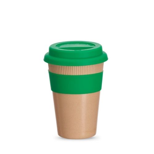 Copo ecológico com tampa de silicone personalizado